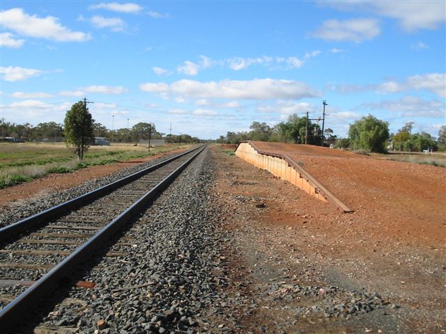 
The old goods ramp, looking in the direction of Nyngan,
