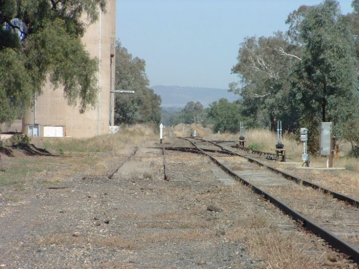 
The view looking south towards Cowra, with the remains of the yard.
