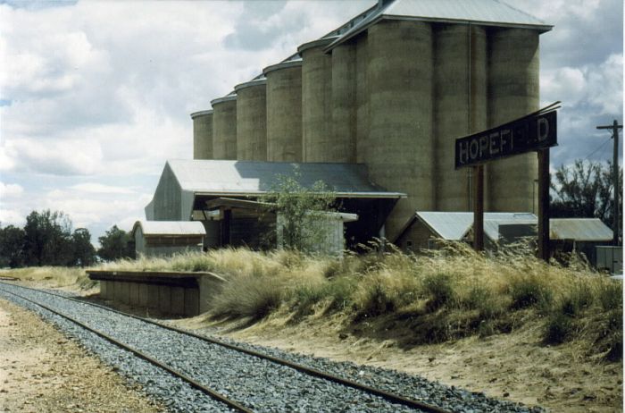 
There doesn't seem to be too much hope for the station at Hopefield in this
1980 portrayal of a dying station.
