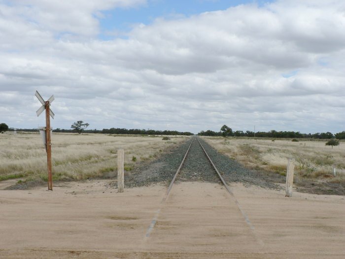 The view looking east along the line.