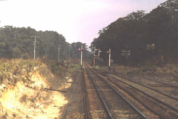 The view looking north beyond the station.