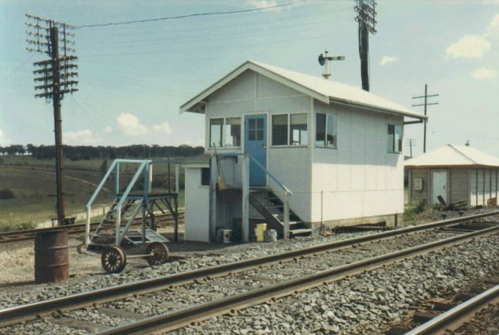 
The Joppa Junction Signal Box, taken a week before its closure.  The
line to Bombala curves away behind the box.
