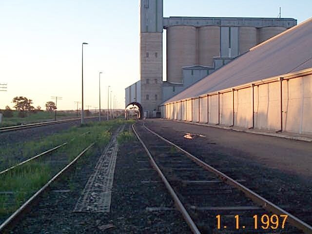 The view looking towards the Sub-terminal loader. The main line is visible on the left.