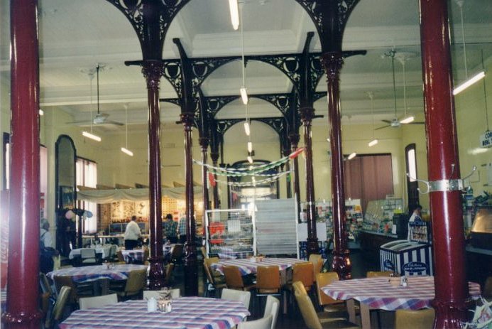 The interior of the refreshment room at the station.