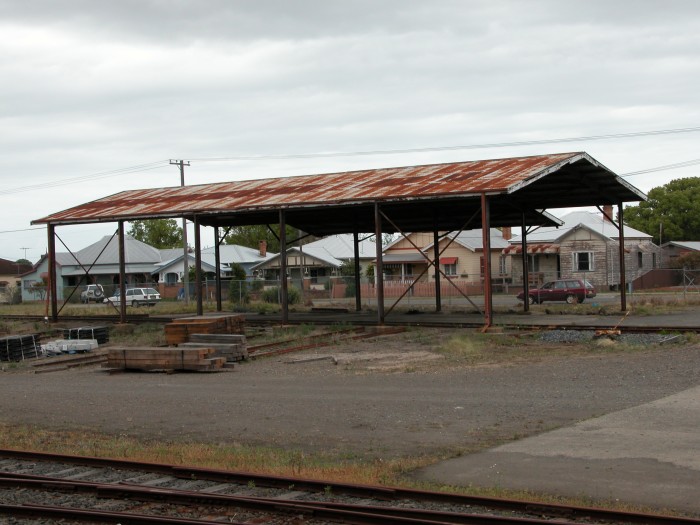 
Covered goods loading shed at rear of yard
