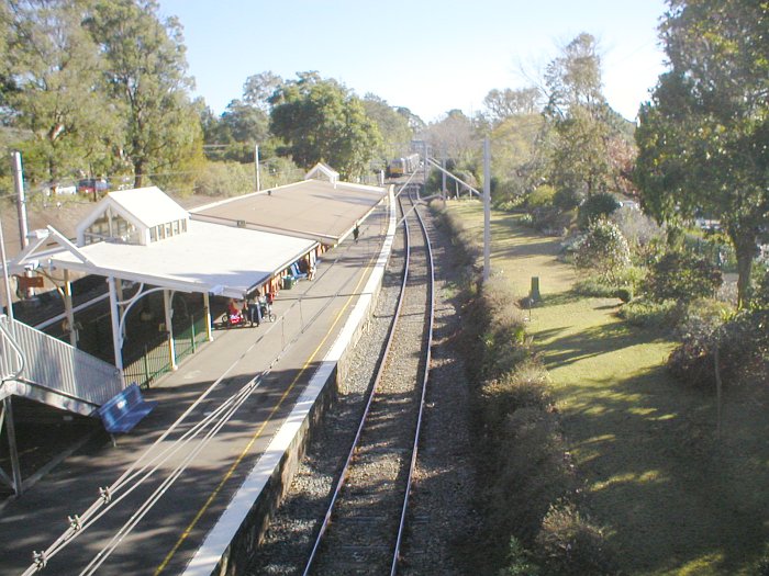 The view looking north along platform 1.