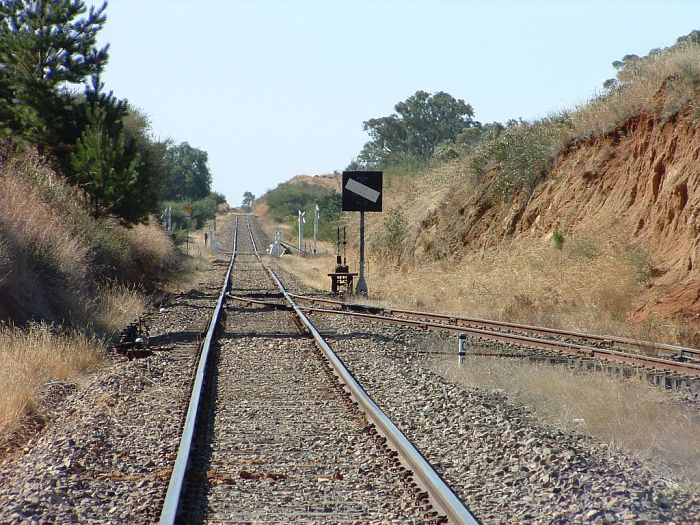 
The view looking north along the line.
