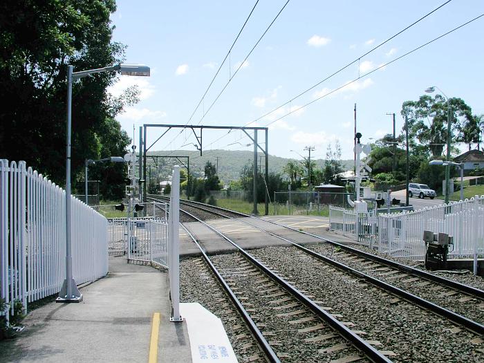 
The level crossing at the north end of the station.
