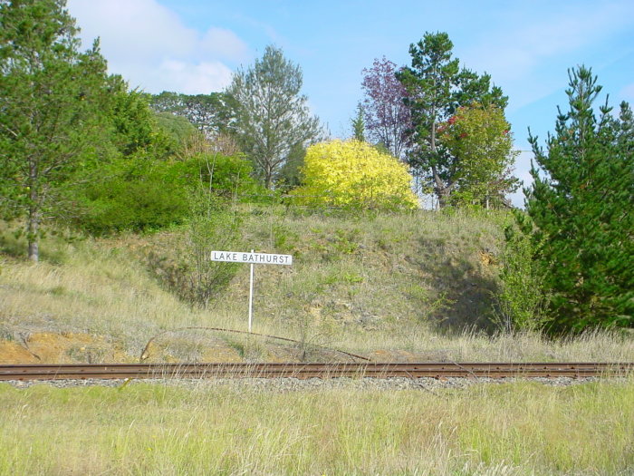 This sign is located about 100m north of the station.
