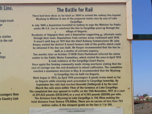 The “Battle for Rail” history.