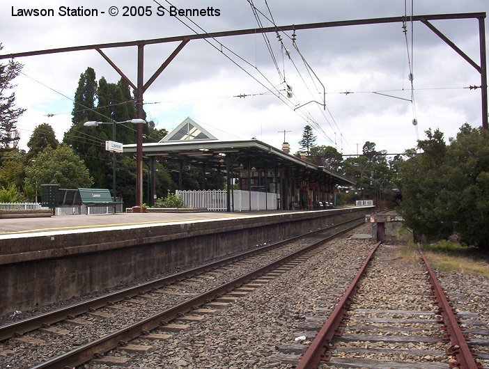 A view of the Down Main and platform 2 at Lawson. Also visible on right side of picture is the end of the down siding, now only used occasionally to store track machines when waiting to start or be collected after trackwork.