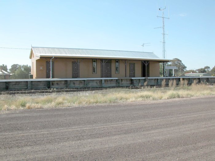 The new station building, transported from Gerogery and rebuilt.  It is now the headquarters for the Rural Fire Brigade.