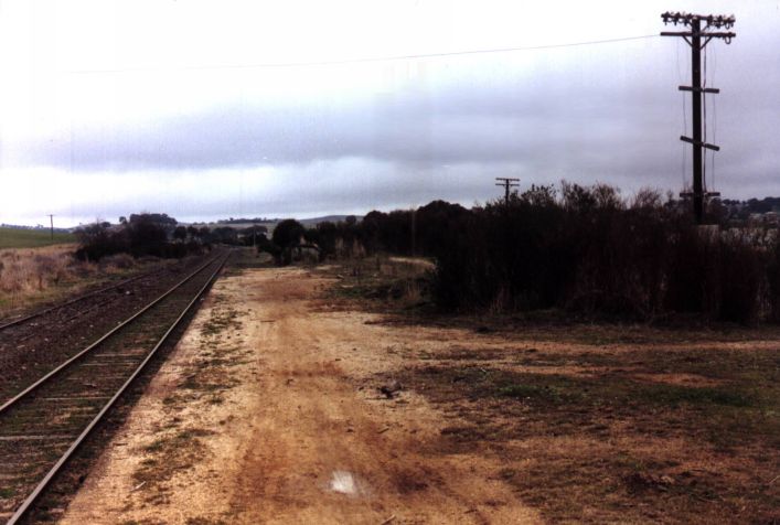 
The view of the platform, looking in the direction of Cowra.
