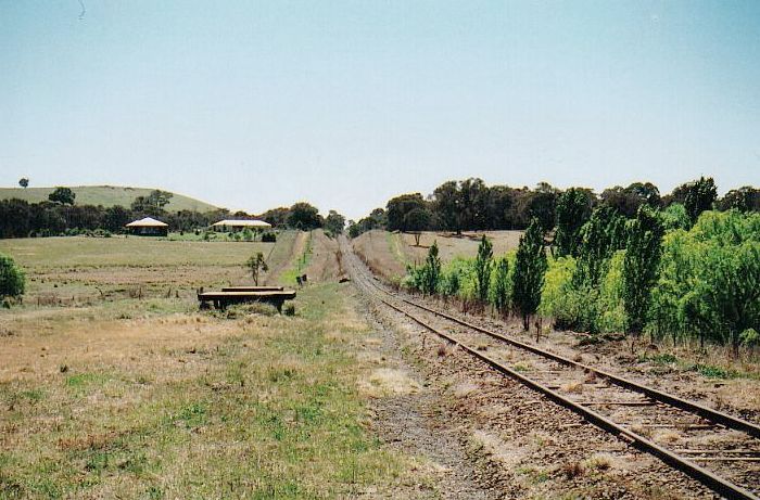 
The view looking north from the goods bank.
