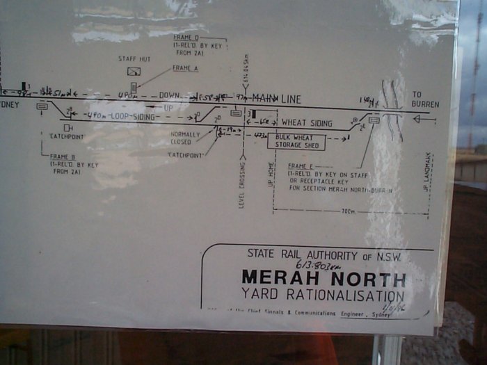 The yard diagram at Merah North.