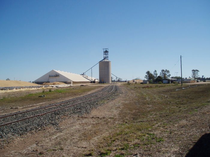 The siding used to load from the Graincorp silo, looking in down direction.