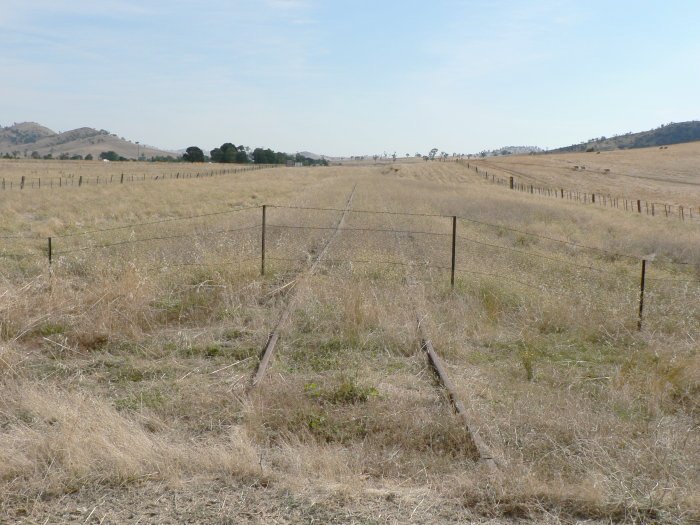 The view looking back up the line in the direction of Cootamundra.
