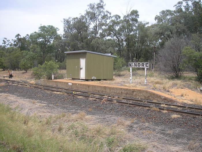 A view of the staff hut on the short platform.