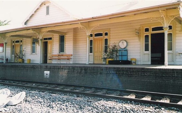 A closer view of the station before it closed.
