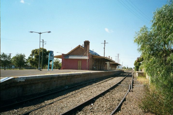 
Moree platform and station from track level.
