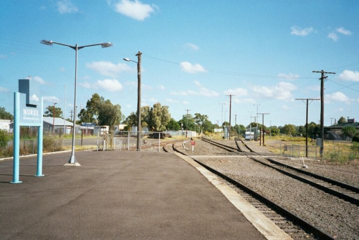 
The siding to the left is used to refuge Xplorer cars overnight.  It is
surrounded by razor wire.
