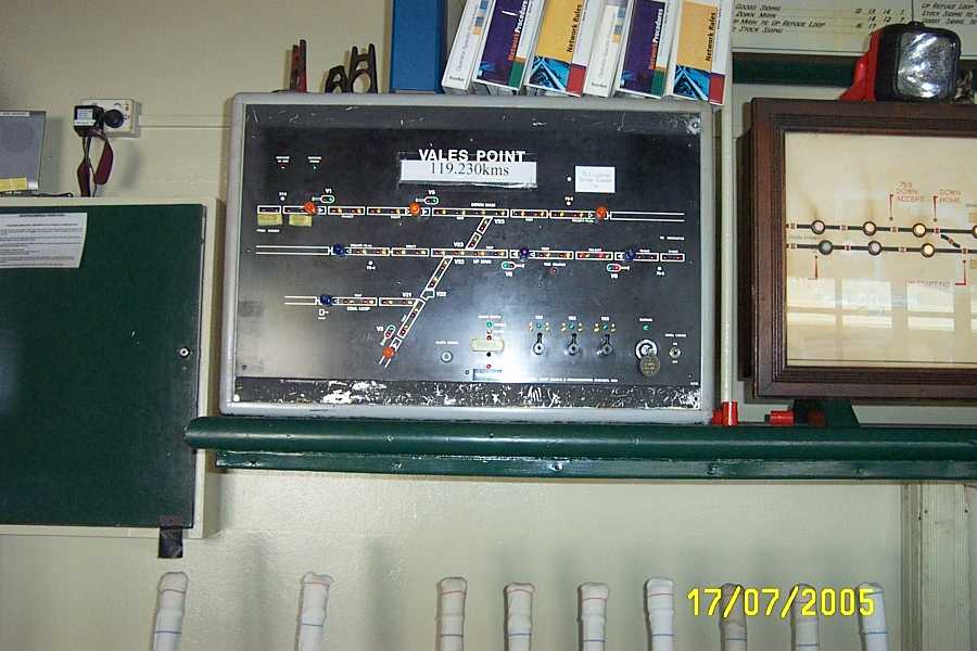 The signal diagram for the nearby branch to the Vales Point power station.