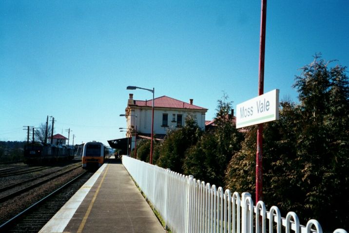 
The view looking north along the up platform.
