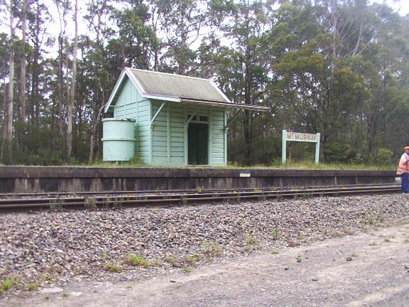 A view looking across at the station building.