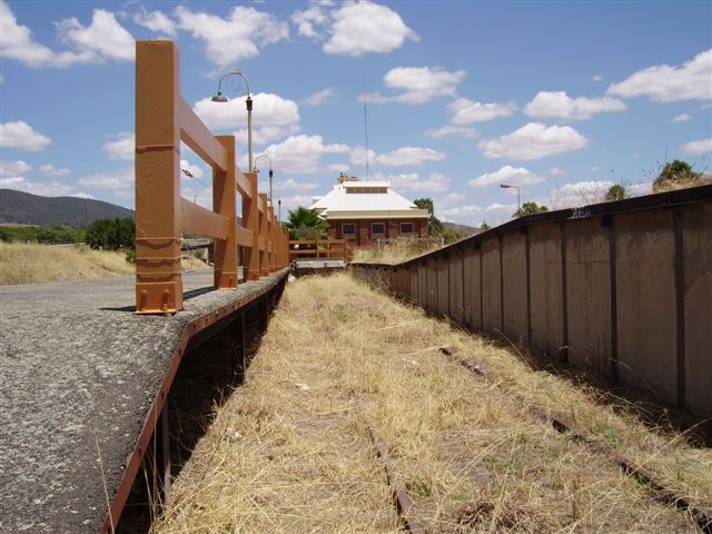 A view looking along the up dock siding.
