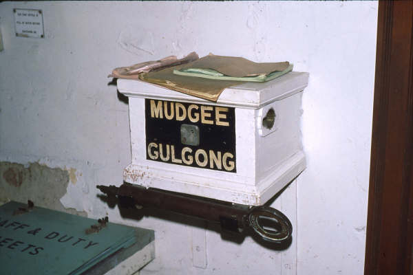 The  Mudgee - Gulgong Staff & ticket box.