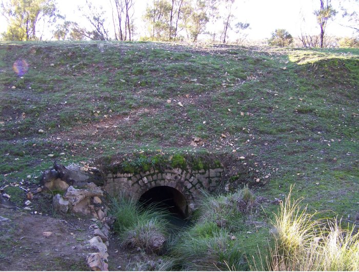 A brick culvert under the old formation.