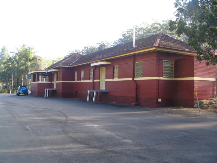 The solid brick Nambucca Heads station building.