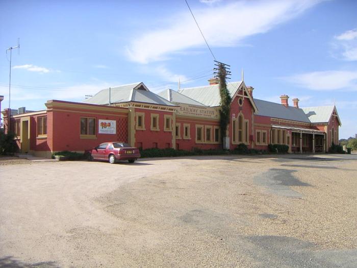 
The road-side view of the station building, now being used by the local
radio station.
