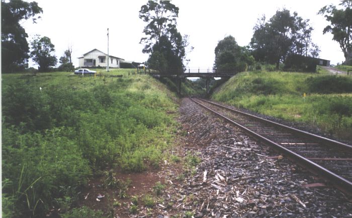 
The location of the one-time platform, looking towards Murwillumbah.
