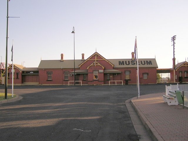 The roadside (southern) view of the station building.