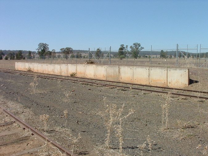 
A view of the remains of a platform.
