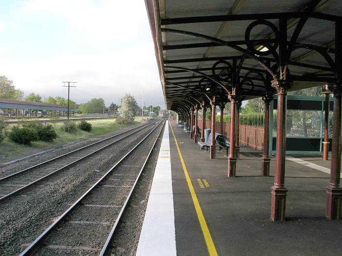 
The view looking along the platform in the up direction.
