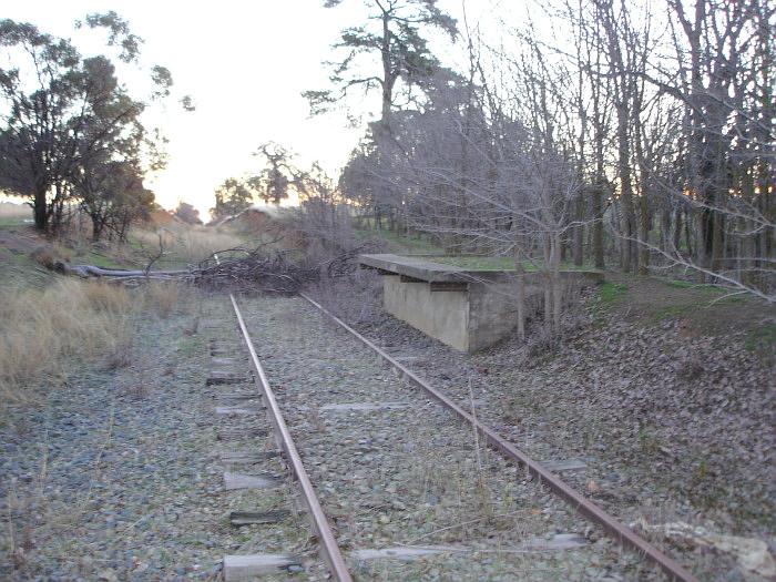 The view of the short platform, looking in the direction of Corowa.