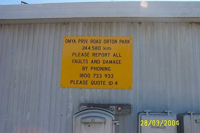 
The sign on the hut protecting a nearby level crossing.
