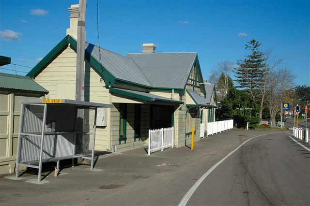 The road-side view of the station.