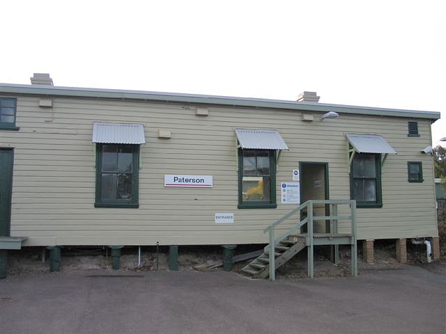 
The road-side view of the station building at Patterson.
