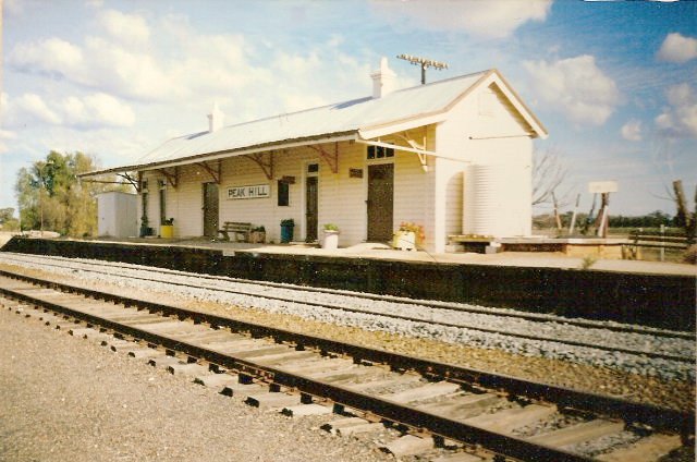 The view looking across at the station building.