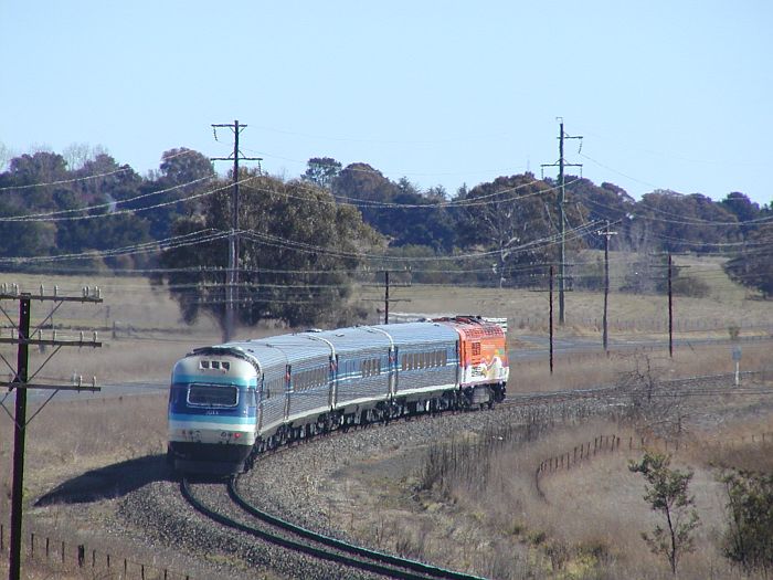 
The Sydney to Dubbo XPT passing through the one-time location of Polona.
