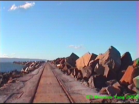 
The disused construction track along the Eastern Breakwater.
