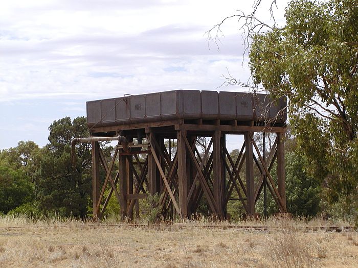 
The large water tank remains from the days of steam locomotives.
