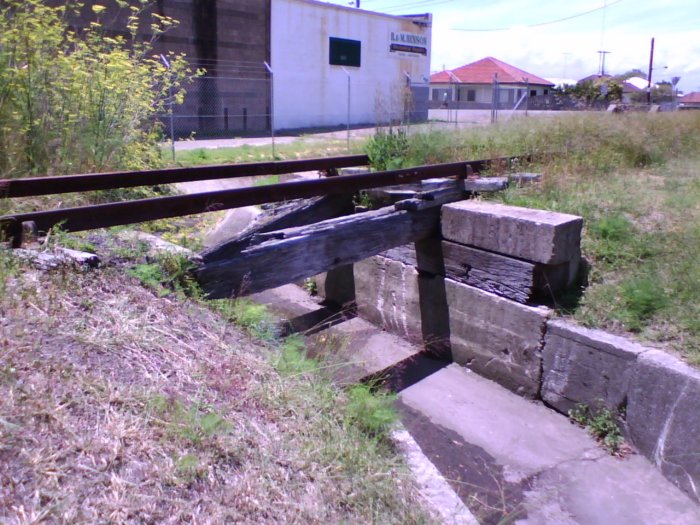 The remains of this bridge near Georgetown Road have probably been destroyed now, due to drainage modifications. This short section of about 1.4 kms of track is all that remains of the Gully Line railway.