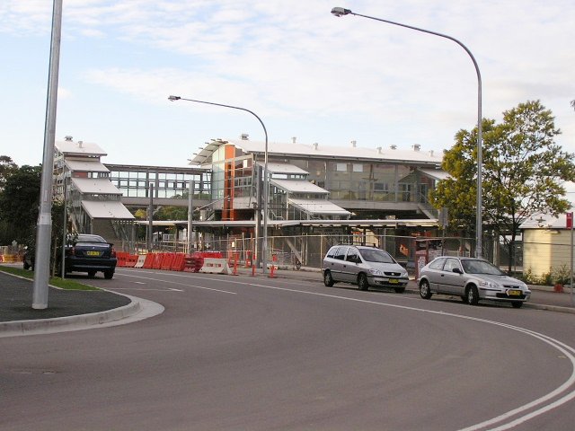 Rhodes Station, viewed from the western side of the line.