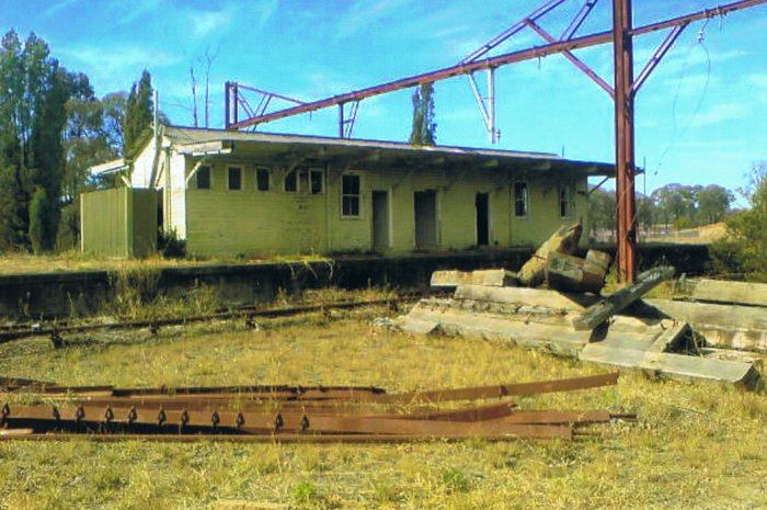 The remains of the station are now surrounded by a housing development.