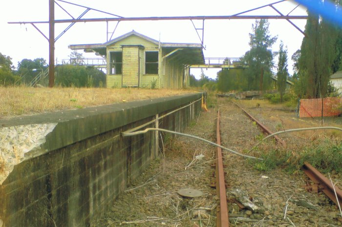The platform has been cut short due to the nearby housing development.