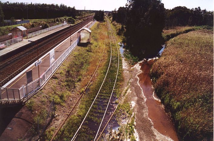 
Adjacent to Sandgate station are the line to Toll's Sidings (centre), nand the old branch to Sandgate Cemetery (just out of picture).  Behind
the station are the 2 Coal Roads.
